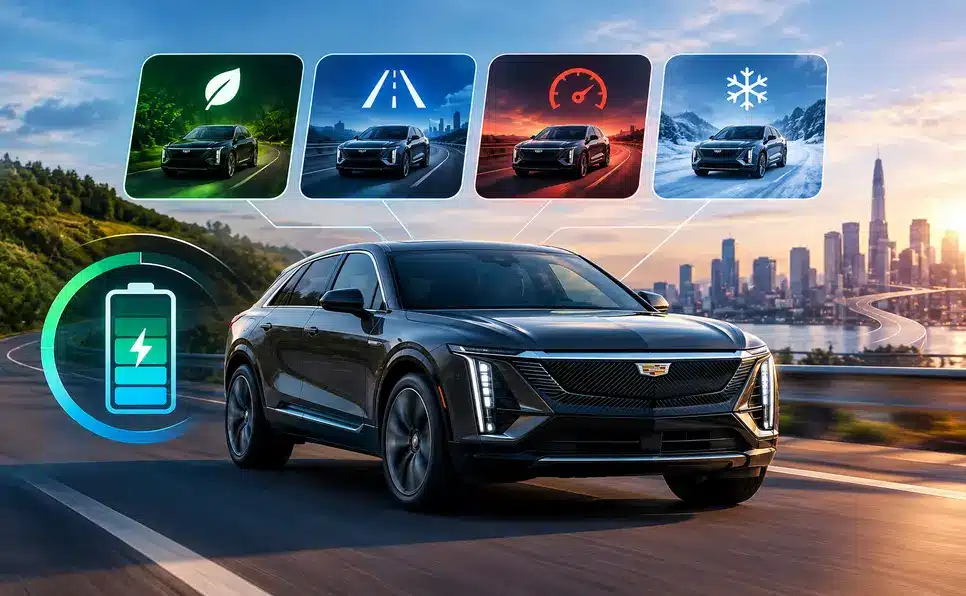 Do the Driving Modes in Cadillac LYRIQ Offer Different Ranges or Battery Usages?